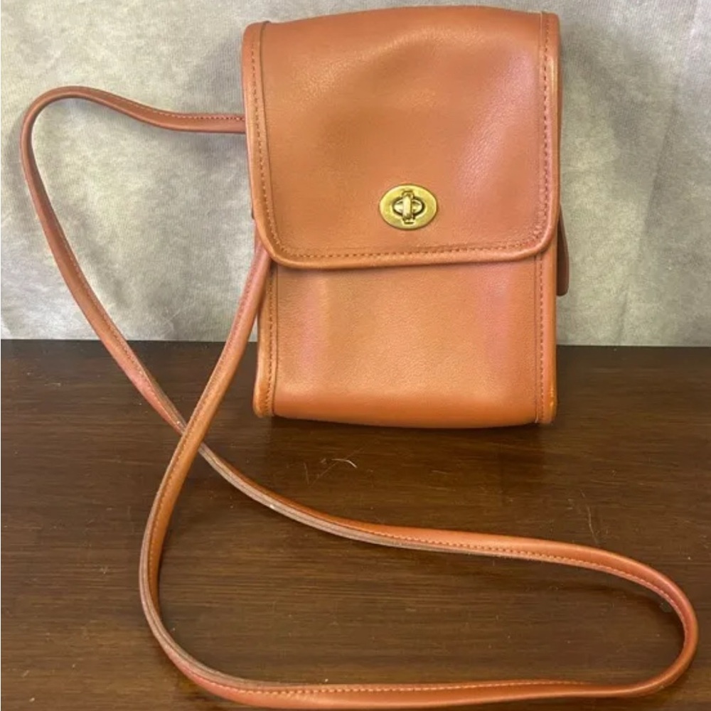 Vibtage Coach Brown Sidepack Crossbody